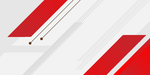 Professional red and white geometric background design, simple design suitable for business card use, and suitable for any use. vector ilustration.