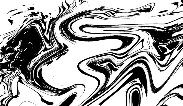 Abstract softy digital panoramic white and black background made. interweaving curved shapes. Illustration.
