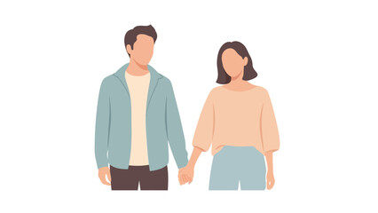 Couple holding hands together in a gentle and intimate moment