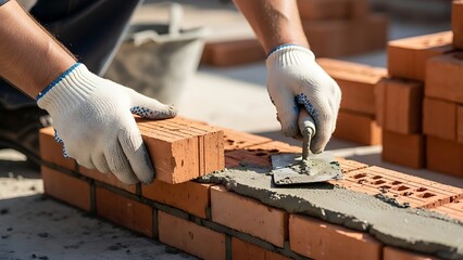 construction worker with trowel