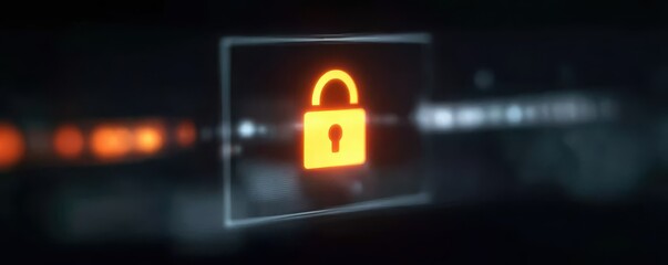 Fototapeta premium This professional setup highlights trust supporting tech where secure transfer relies on a firewall with glossy glow