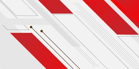 Professional red and white geometric background design, simple design suitable for business card use, and suitable for any use. vector ilustration eps10.