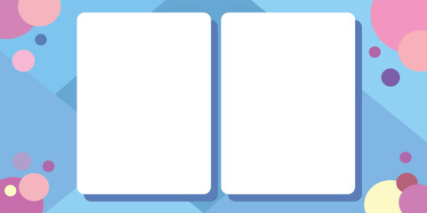 
A simple vector layout template for any event, company, or business. With a frame for your message. In pastel colors.