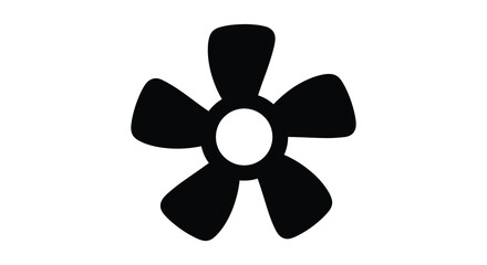 A striking black floral design showcases a five petal bloom a bold silhouette © nhpvect02