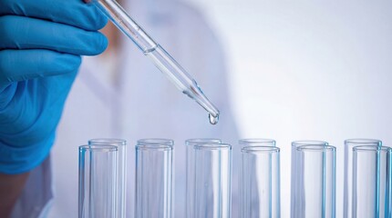 Laboratory scientist test tube pipette research experiment liquid glove laboratory scientist test tube pipette research