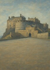 Fototapeta premium Majestic ancient castle landscape.
