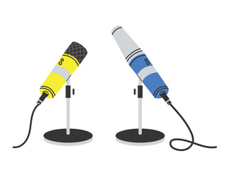 Press conference microphone, desktop stand mic, professional audio broadcasting