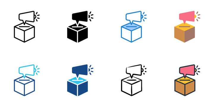 Voter Registration Drive icons set multiple style collection. Editable stroke 
