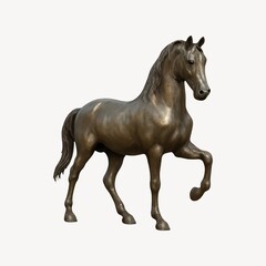 Fototapeta premium Elegant bronze horse statue art.