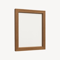 Obraz premium Wooden frame with blank canvas.