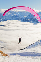 Paragliding in the mountains