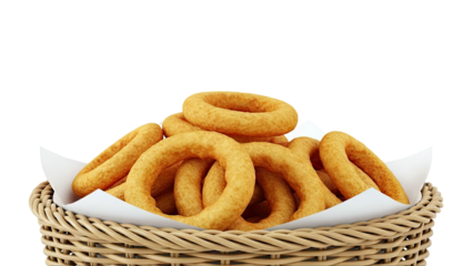 Basket of Golden Onion Rings