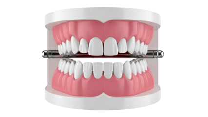 Dental Model with Upper and Lower Jaw Implants