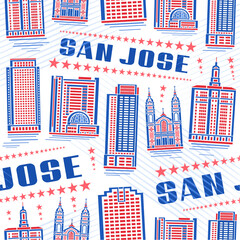 Vector San Jose seamless pattern