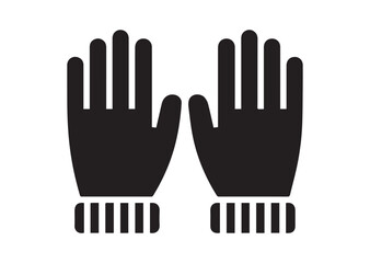 Obraz premium Winter Gloves icon, Winter Gloves solid vector