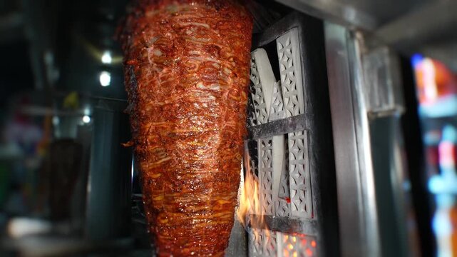 An iconic dish of Mexican cuisine, trompo al pastor&mdash;also known as trompo de pastor&mdash;is a Mexican-style barbecue inspired by kebab, slow-roasted on a vertical trompo, where a skilled taquero carves 