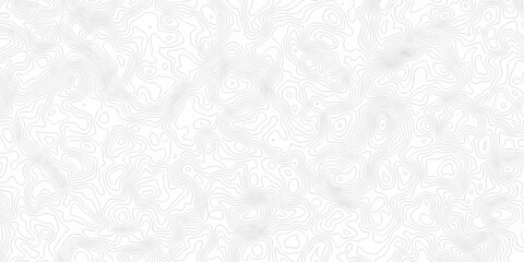 Black and white lines seamless Topographic map patterns, topography line map. Vintage outdoors style. The stylized height of the topographic map contour in lines and contours isolated on transparent. © armans