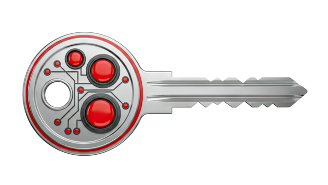 Digital Key with Circuit Board Design - Powered by Adobe