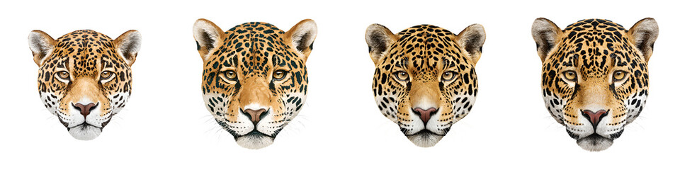 Obraz premium Portraits: Set of Four Hand Drawn Watercolor Illustrations