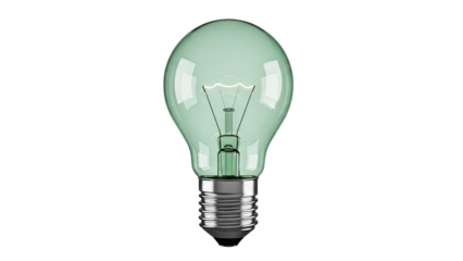 Green Incandescent Light Bulb