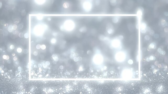 silver white line wave, bokeh with frame