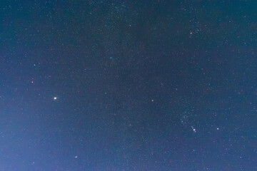 Dark Blue Night Sky Filled with Thousands of Stars and Constellation Detail