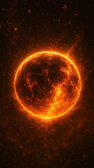 Fototapeta premium Fiery celestial orb radiance mobile wallpaper
