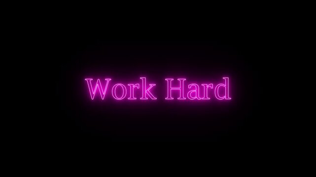 That image "work hard "  features a striking, high-contrast text effect on black background.