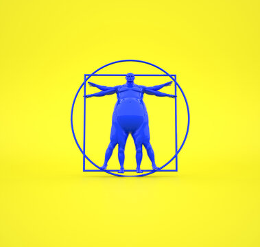 Obesity alters the proportions of the Vitruvian body