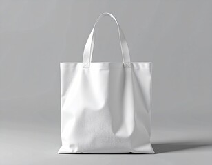 Plain white canvas tote bag mockup