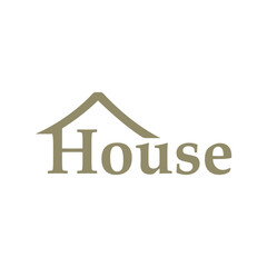House logo with roof template