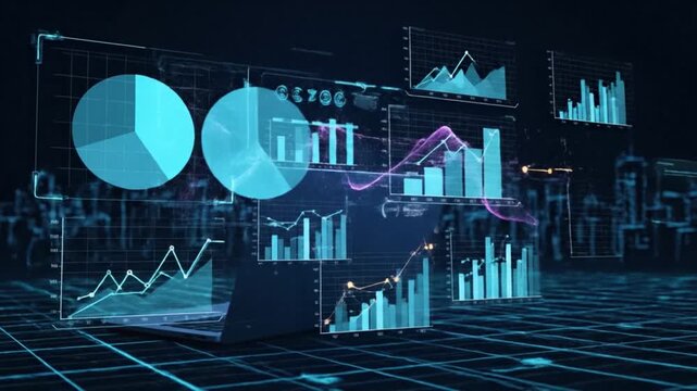 stock market graphs, stock market charts, virtual