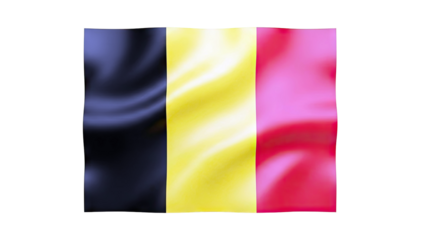 Waving Flag of Belgium