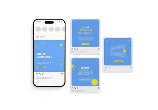 Modern Social Media Square Mockup Template