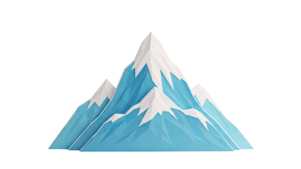Low Poly Snow-Capped Mountains