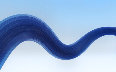 Blue ribbon waves gracefully against soft gradient background, elegant and flowing.