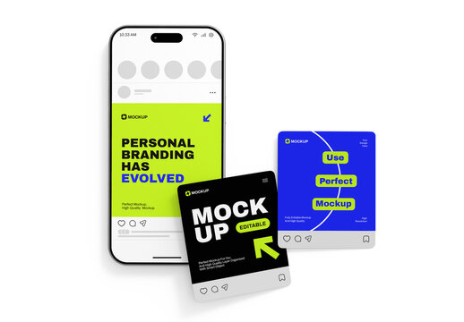 Evolved Social Media Square Post Mockup