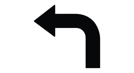 a black arrow pointing to the right with a curved tail silhouette high quality professional detailed