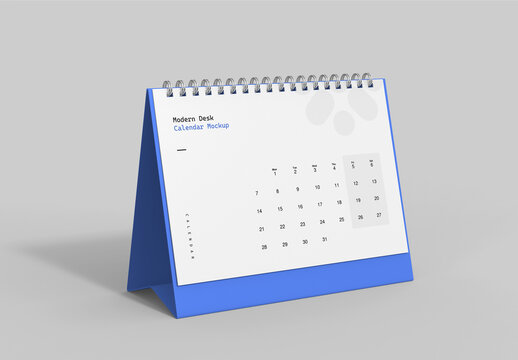 Mordern Desk Calender Mockup