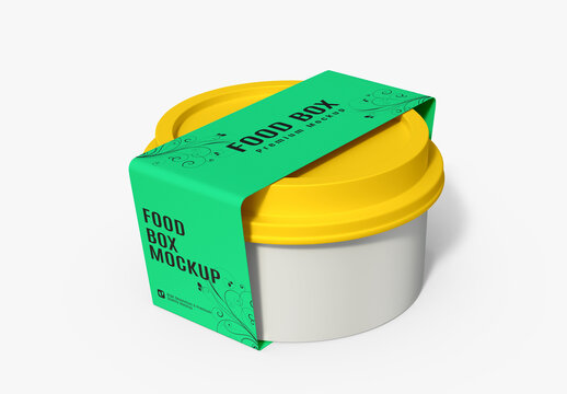 Plastic Container Food Box Mockup