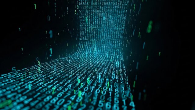 Futuristic digital tunnel - Powered by Adobe