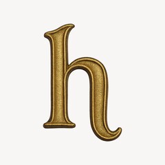 Elegant gold letter illustration.