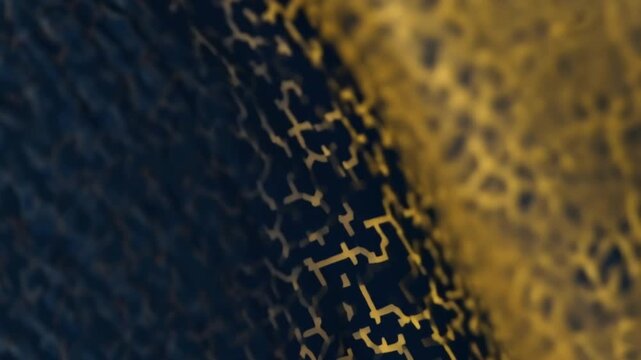Black and Gold Textured Pattern Background, Smooth repeating motion for background video animation.