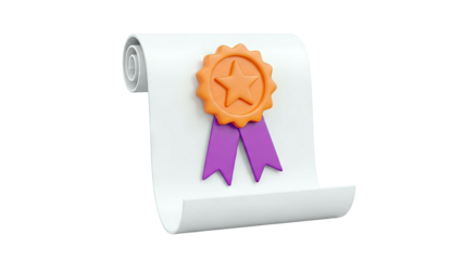 Certificate with Star Ribbon