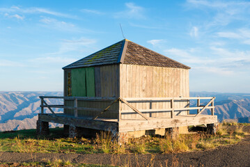 Retired Fire Lookout Building With Deck
