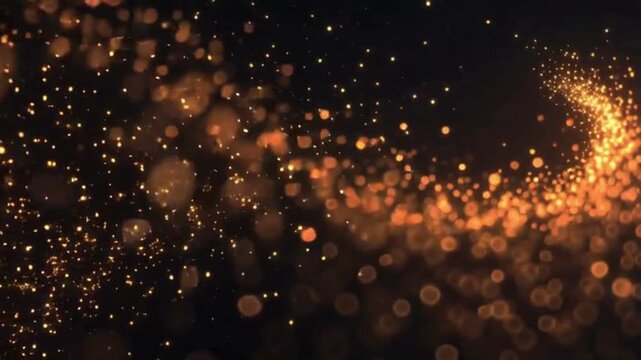 Cinematic Spark Particle Motion on Dark Background