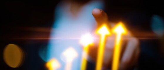 Confident Business Growth Strategy Professional Modern Marketing with Inspiring Financial Development and Success Icons for Advertising