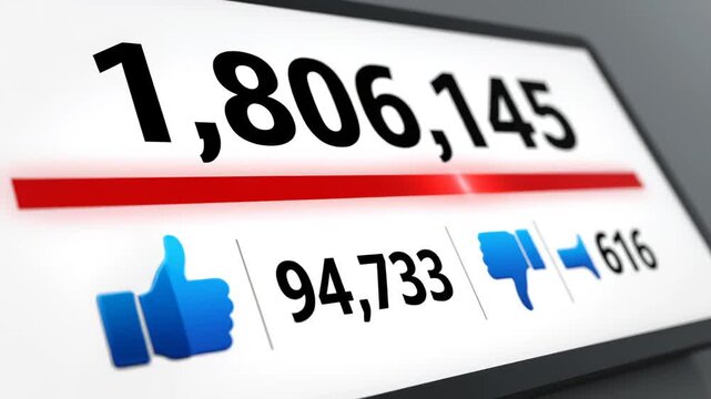 Social media like and dislike count