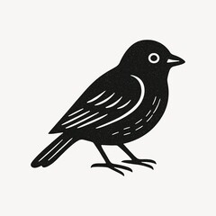 Obraz premium Minimalist black bird silhouette