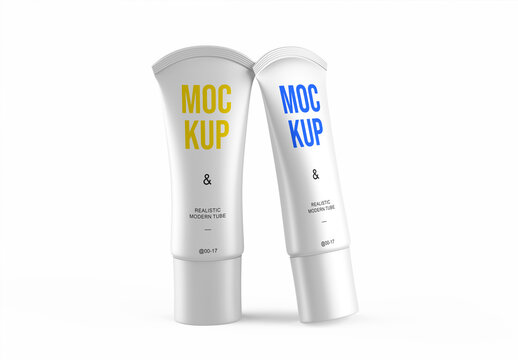 Minimal Cosmetic Tube Mockup Set